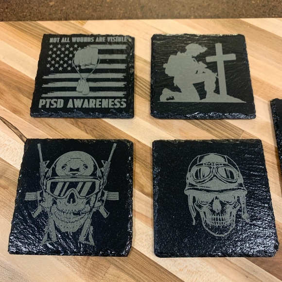 Slate coasters - Picture 10 of 11